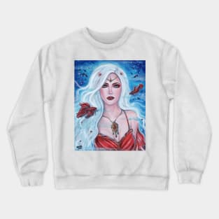 Ivory Scarlett mermaid by Renee Lavoie Crewneck Sweatshirt